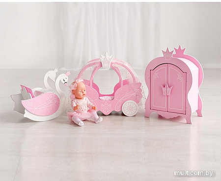Стульчик для кукол Leader Toys Shining Crown для кормления Изящный лебедь 71220 (розовый)
