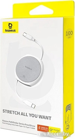 Baseus Free2Draw USB Type-C - USB Type-C (1 м, белый)