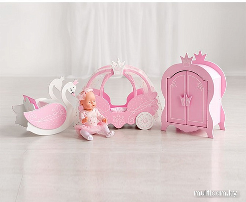 Стульчик для кукол Leader Toys Shining Crown для кормления Изящный лебедь 71220 (розовый)