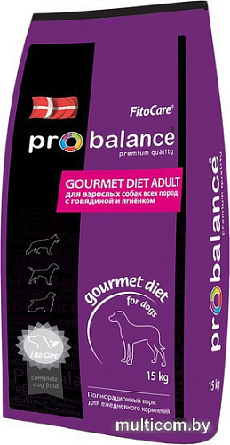 Корм для собак Probalance Gourmet Diet Adult Beef & Lamb 15 кг