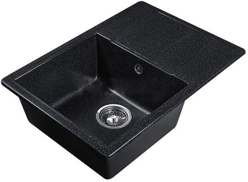 Кухонная мойка Marblan Recta L (черный, с сифоном)