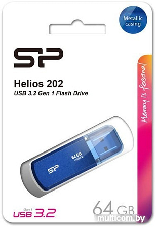 USB Flash Silicon-Power Helios 202 64GB (синий)