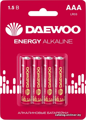 Батарейка Daewoo Energy Alkaline AAA 4 шт. 5029903