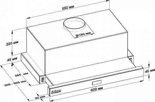 Кухонная вытяжка Backer TH60CL-2F200-BG RC