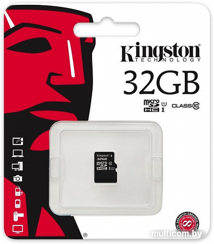 Карта памяти Kingston microSDHC (Class 10) U1 32GB [SDCIT/32GBSP]