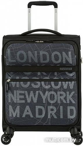 Чемодан-спиннер American Tourister Matchup City Map Black 55 см