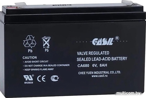 Аккумулятор для ИБП Casil CA680 (6В/8 А·ч)