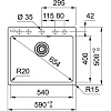 Кухонная мойка Franke Centro CNG 610-54 Fragranite 114.0639.666 (миндаль)