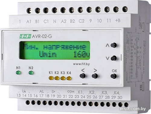 Реле контроля фаз Евроавтоматика F&F AVR-02-G EA04.006.005