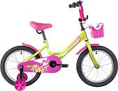 Детский велосипед Novatrack Twist New 16 2020 161TWIST.GNP20 (зеленый/розовый)