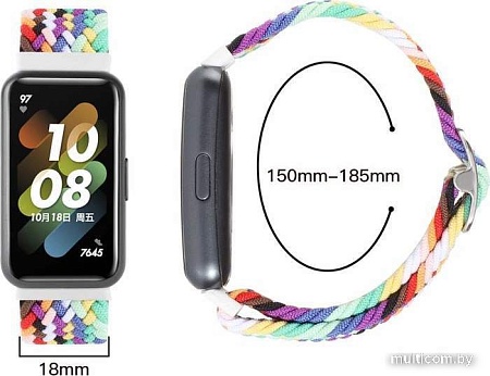 Ремешок Rumi Wick из плетеного нейлона для Huawei Band 7 (синий)