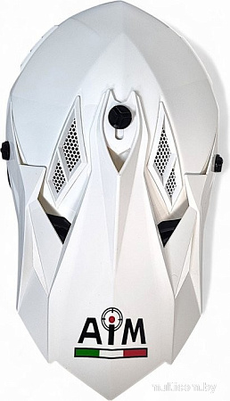 Мотошлем AIM RH855 Fiber Glass RH855-007-XXXL (XXXL, белый глянец)