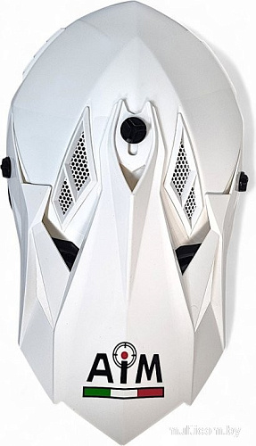 Мотошлем AIM RH855 Fiber Glass RH855-007-XXXL (XXXL, белый глянец)