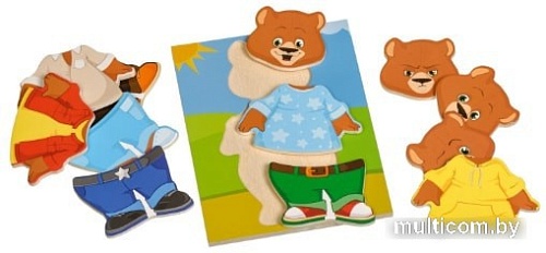 Мозаика/пазл Мир деревянных игрушек Медвежонок Миша Д181б