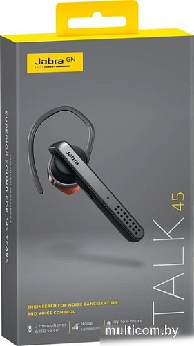 Bluetooth гарнитура Jabra Talk 45 (черный/серебристый)