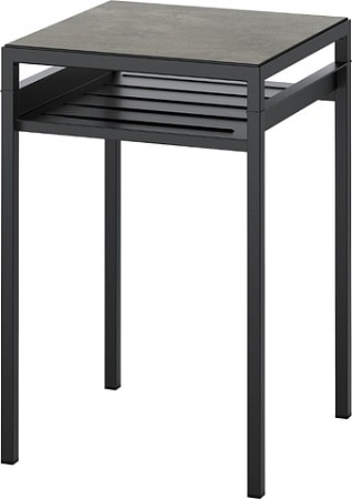 Журнальный столик Ikea Нибода (серый бетон/черный) 104.526.33