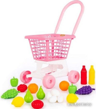 Тележка игрушечная Полесье Supermarket №1 с набором продуктов 68477