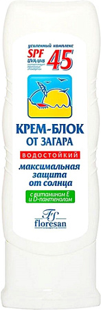 Крем солнцезащитный Floresan Водостойкий SPF45 125 мл
