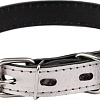 Ошейник Дарэленд простроченный 2х-слойный 25 мм 29-39 см (серебристый)