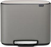 Brabantia Bo Pedal Bin 3 x 11л (минерально-серый)
