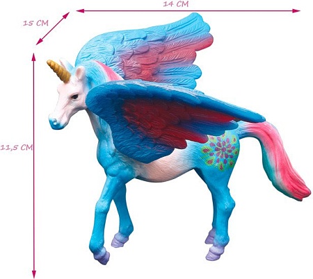 Фигурка Masai Mara Мир фэнтези. Синий единорог с крыльями MM206-445