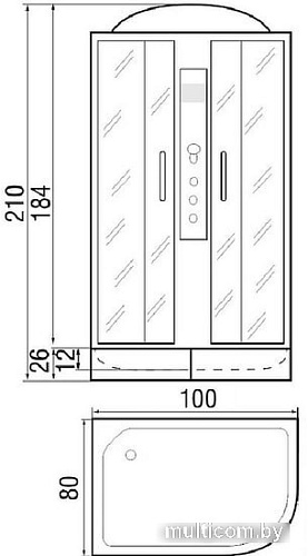Душевая кабина River Nara 100/80/26 MT R