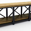 Тумба Hype Mebel Флорида 120x40 (черный-дуб галифакс олово)