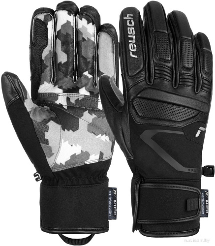 Горнолыжные перчатки Reusch Marco Schwarz 6201112-7755 (р-р 10.5, Black/Grey Camo)