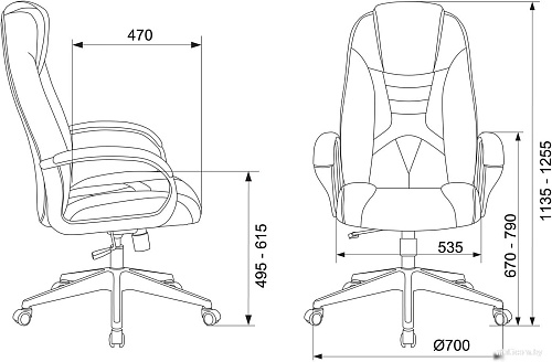 Игровое (геймерское) кресло Бюрократ Zombie Viking 8 (искусственная кожа черный)