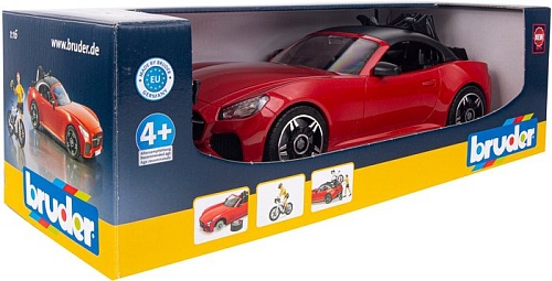 Легковой автомобиль Bruder Roadster спортивный с фигуркой 03485