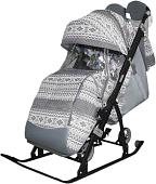 Санки-коляска Galaxy Kids 3-1 (Финляндия серый)