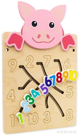 Бизиборд Alatoys Настенная бизидоска Свинка ББ604