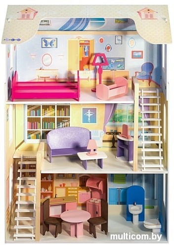 Кукольный домик Paremo Шарм с мебелью PD315-02