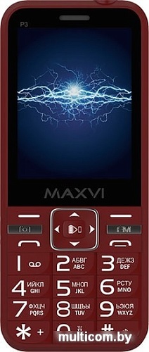 Мобильный телефон Maxvi P3 (винный красный)