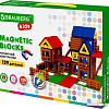 Конструктор BRAUBERG 663850 Kids Magnetic Mega Build Blocks-129 Построй дом