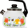 Чайник со свистком СтальЭмаль Цветочный 4с209я