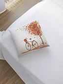Чехол на подушку JoyArty На велосипеде за листьями sl_17799