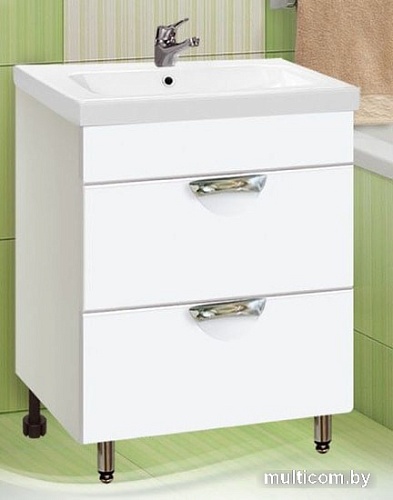 Vako Тумба под умывальник Ника Como 60 (2 ящика, белый)