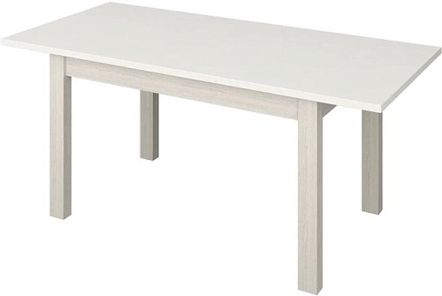 Кухонный стол Senira Кастусь 110-145x70 (белый/белый)