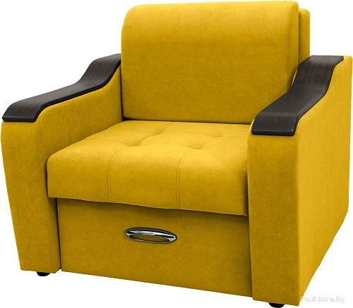 Кресло Сириус Лидер-3 ППУ 105x110 (Eva 18 велюр желтый)