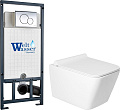 Унитаз подвесной Saniteco KW-9004W в комплекте с инсталляцией + Marberg 507 + Marberg 507 RD CR