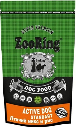 Сухой корм для собак ZooRing Active Dog Standart Птичий Микс 2 кг