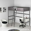 Кровать-чердак Ikea Туффинг 208x97 (черный) 003.668.29