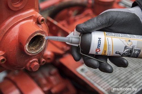 Клеи и герметики для автомобилей FORCH Моторный прокладочный силиконовый герметик RTV K164 (серый)