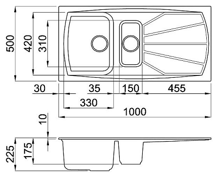 Кухонная мойка Elleci Living 475 Bianco Antico 62