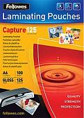 Пленка для ламинирования Fellowes Glossy Polyester Pouches А6, 125 мкм, 100 л