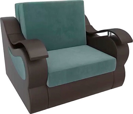 Кресло-кровать Mebelico Меркурий 105482 80 см (бирюзовый/коричневый)