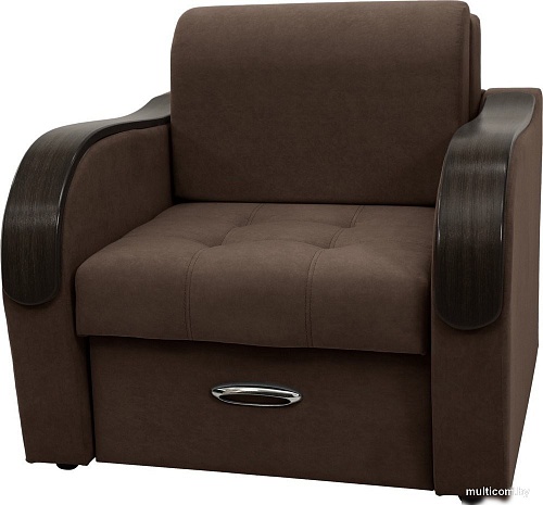 Кресло Сириус Лидер-1 НПБ 105x110 (Eva 27 велюр коричневый)