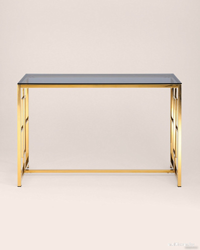 Stool Group Бруклин 120x40 (стекло Smoke/сталь золото)