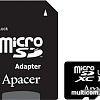 Карта памяти Apacer microSDXC (Class 10) 64GB + адаптер [AP64GMCSX10U1-R]